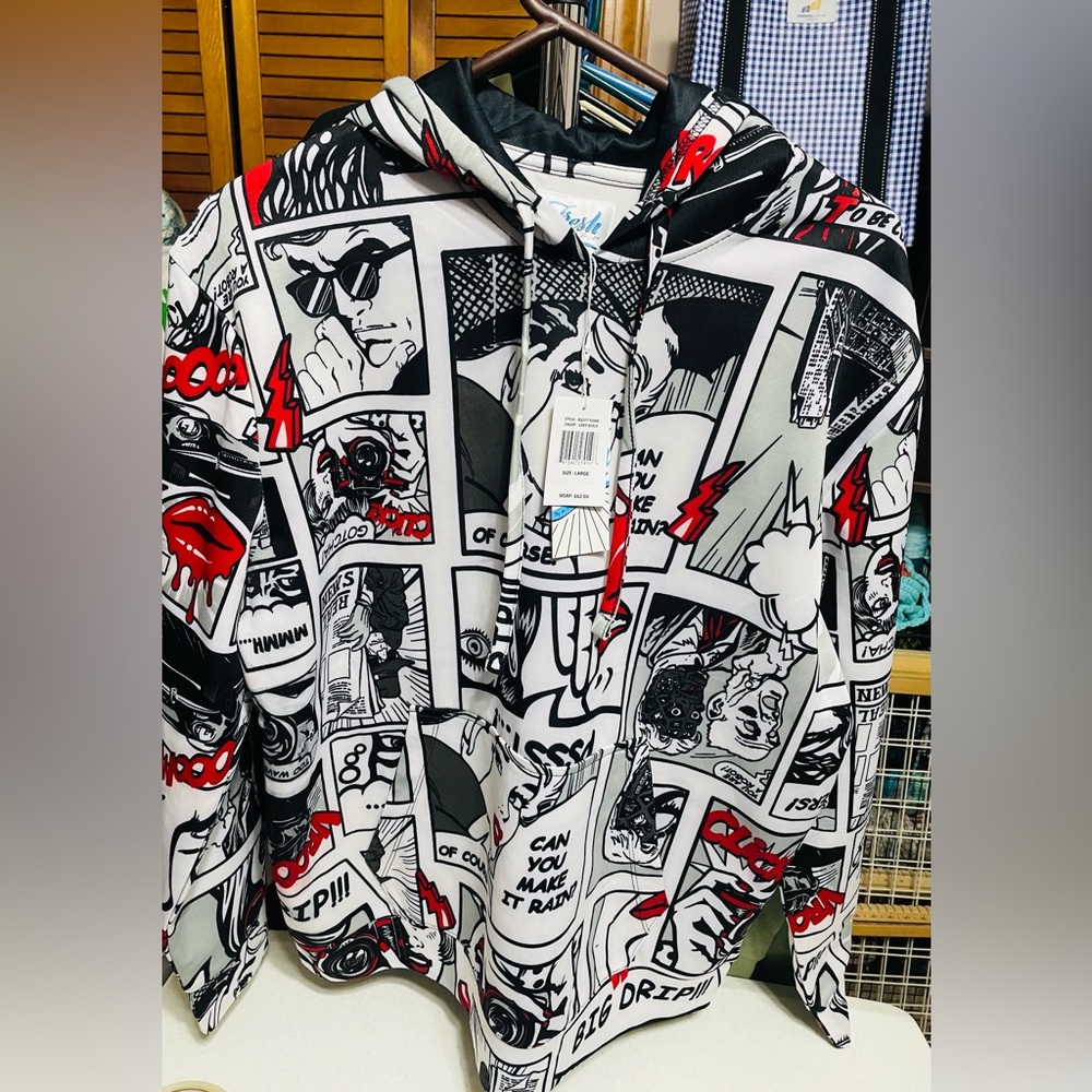Graphic Comic Print Hoodie